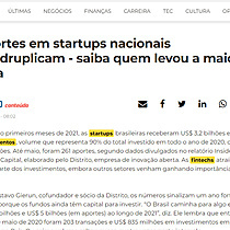 Aportes em startups nacionais quadruplicam - saiba quem levou a maior fatia